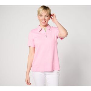 Studio Park Women's Top Sz XS PRIDE Polo Shirt Pink A645627